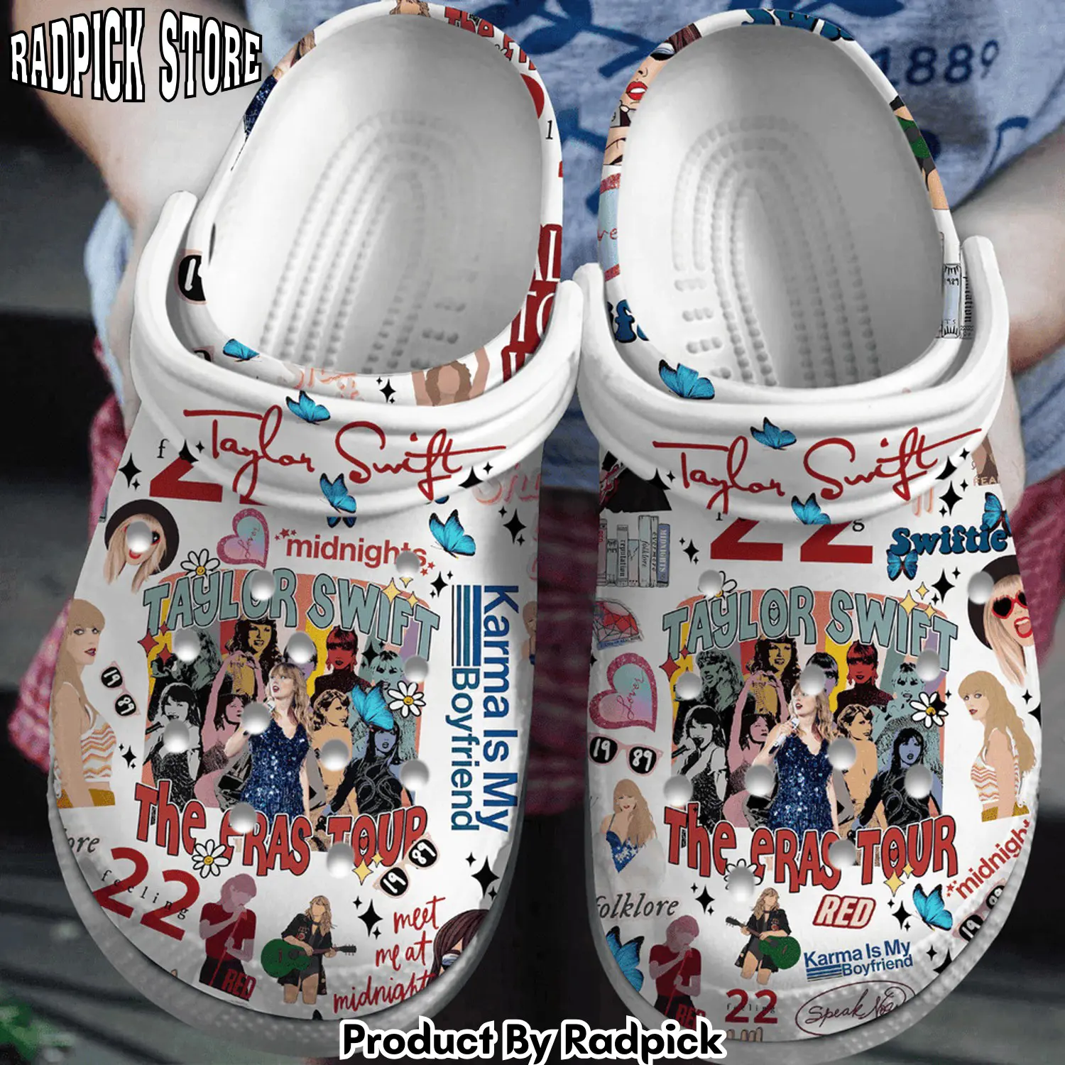Radpick taylor swift the eras tour singer music clogs shoes comfortable for men women rp652859